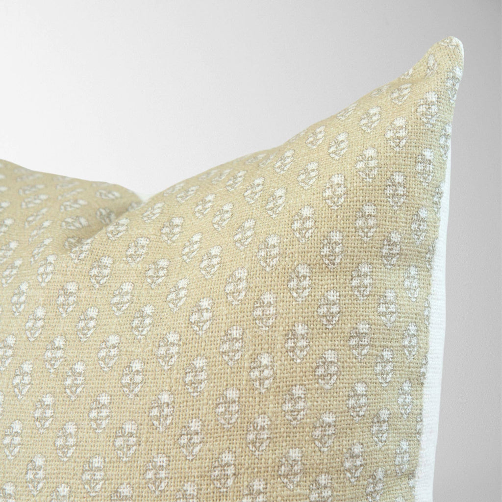 Aurora Block Print Throw Pillow - Sage