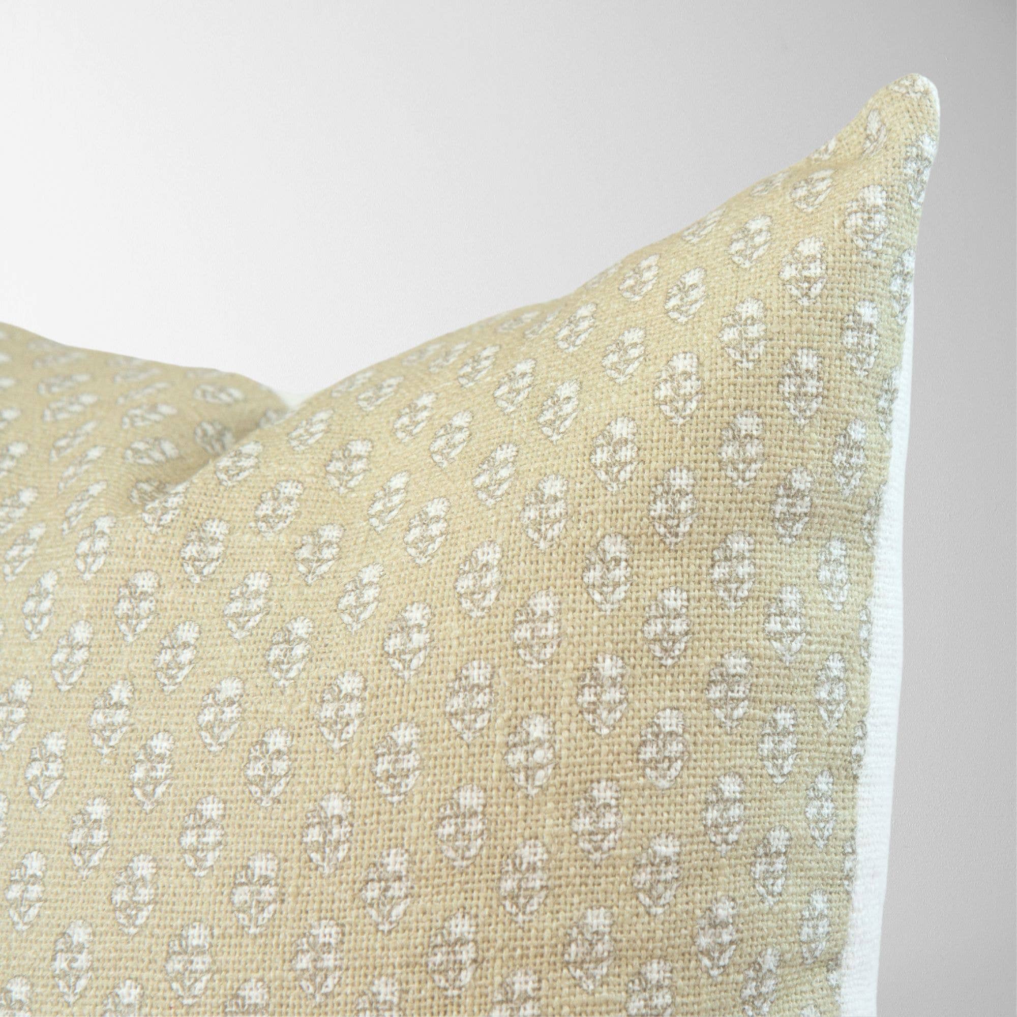 Aurora Block Print Throw Pillow - Sage