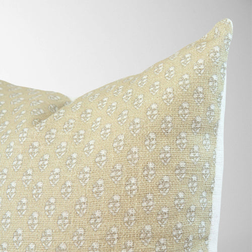 Aurora Block Print Throw Pillow - Sage