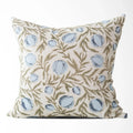 Alisa Blue Block Print Throw Pillow