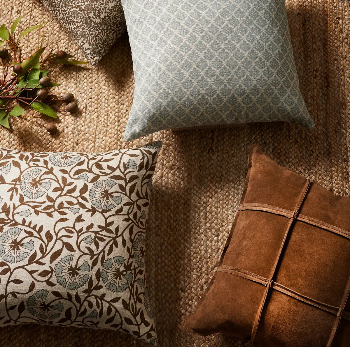 Colette Mocha Pillow 22" x 22"