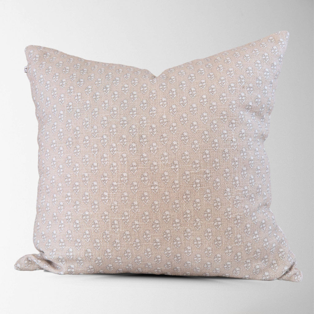 Aurora Block Print Throw Pillow - Nude