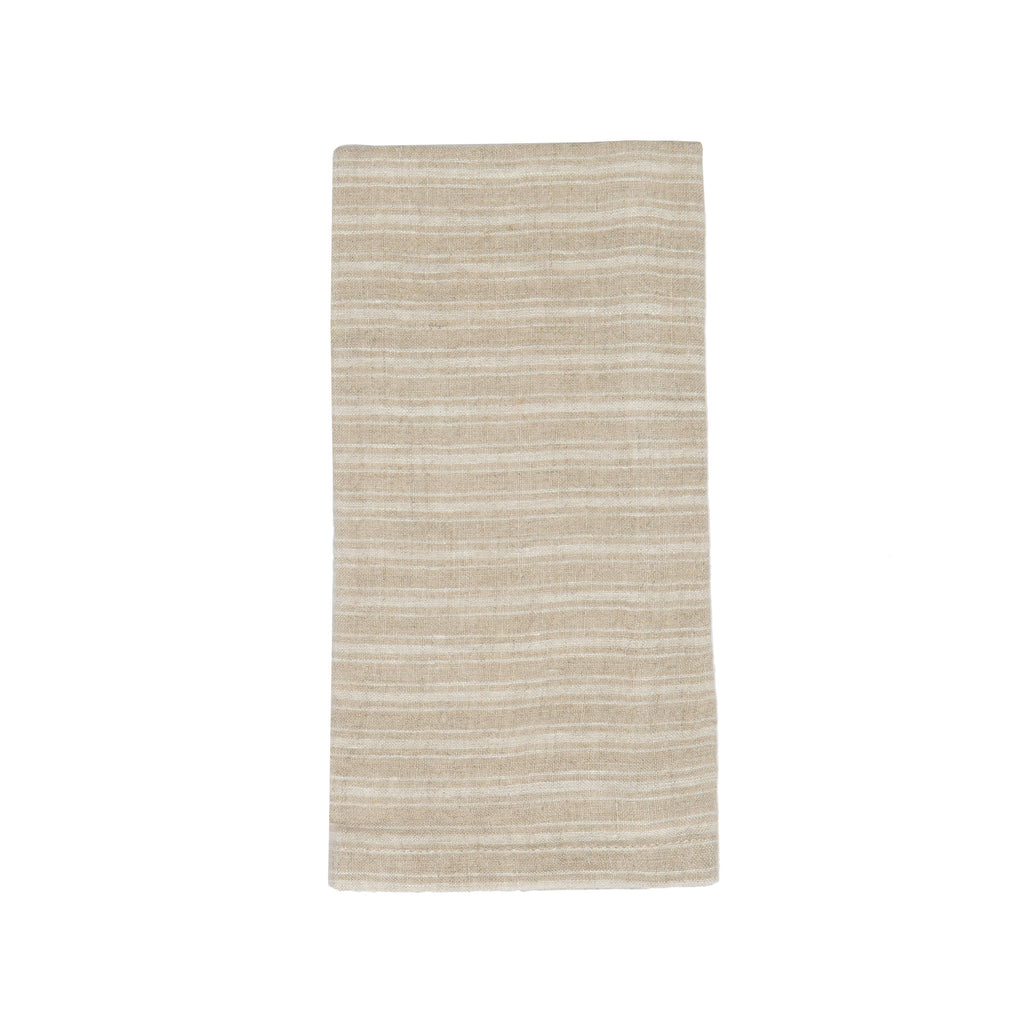White and Ivory Boat Stripe Kitchen Towel