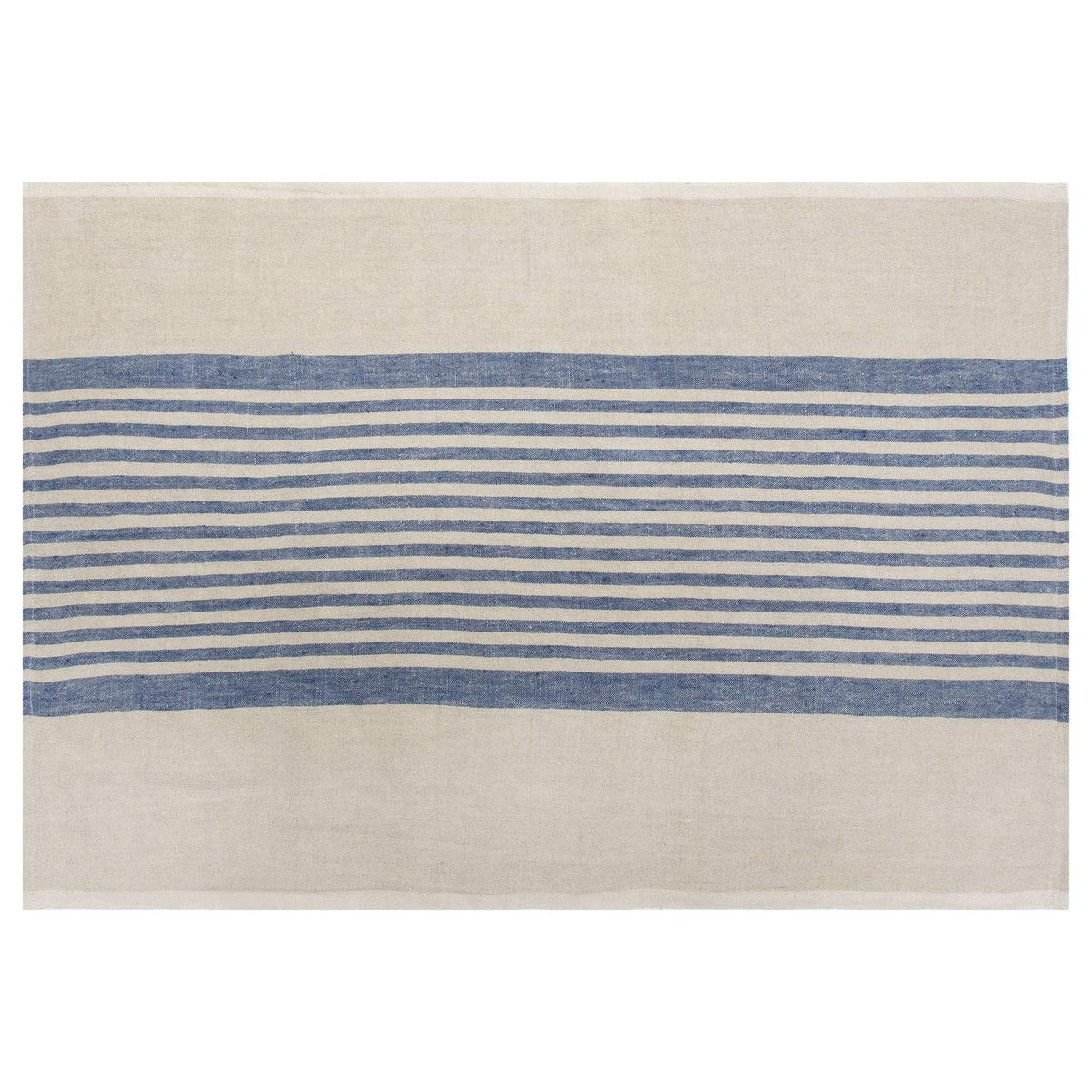Natural and Blue Multi-Stripe Kitchen Towel