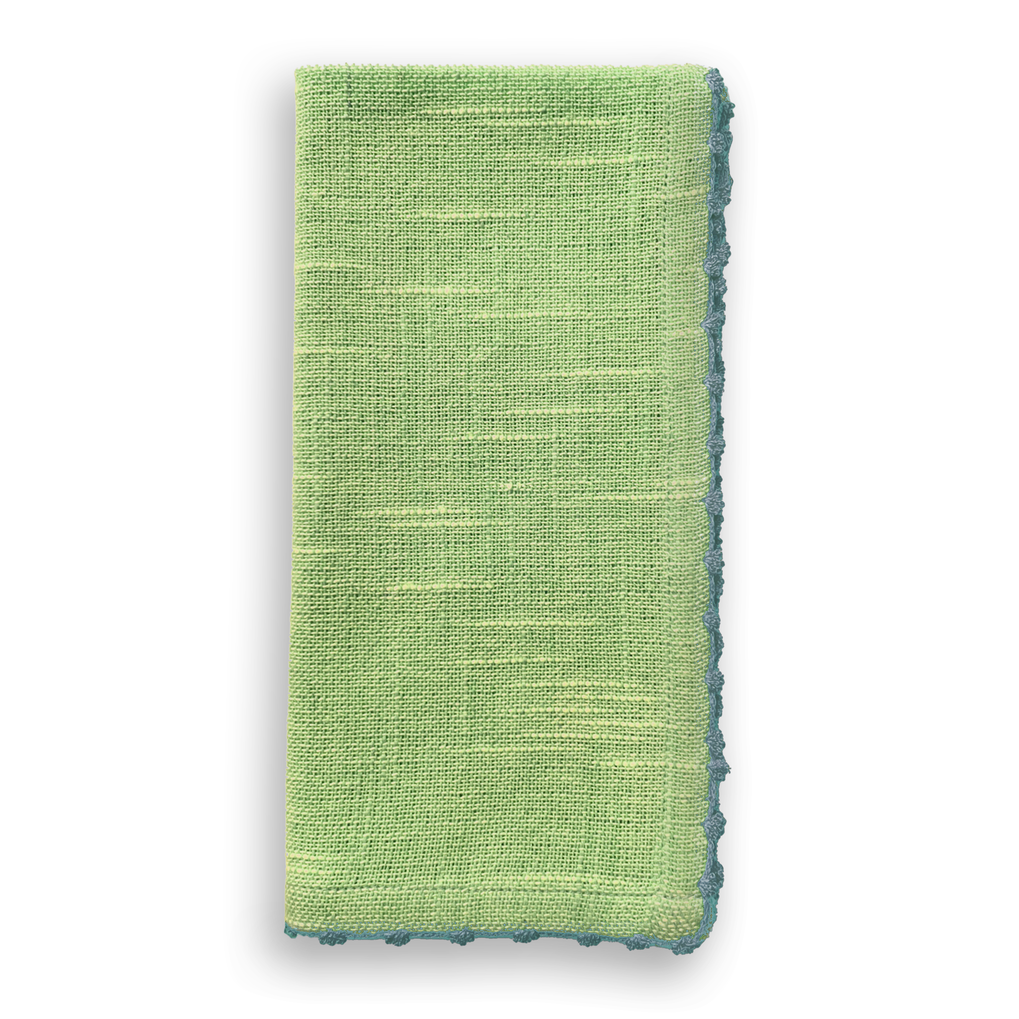 Set of 2 Knotted Edge Cotton Napkins – Green