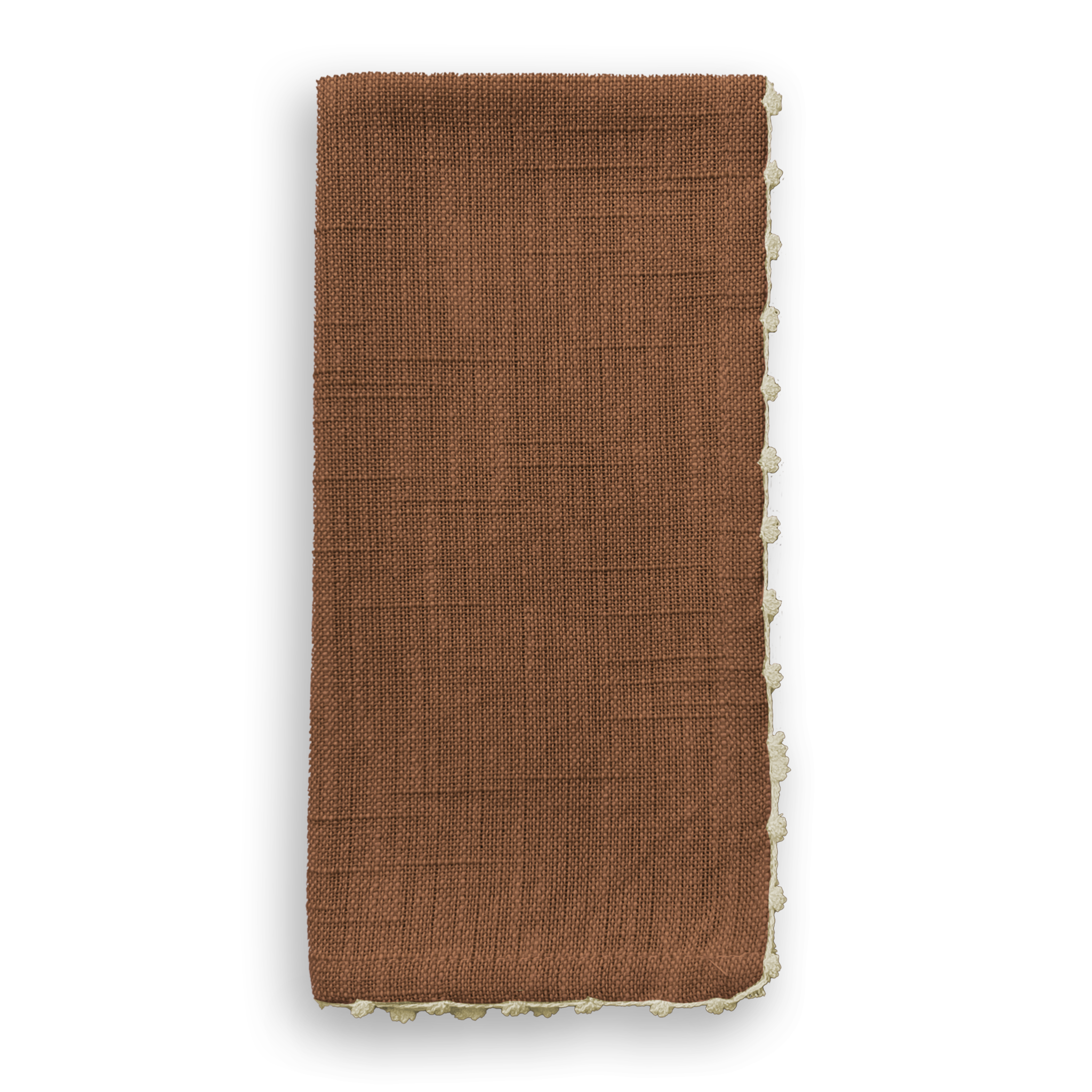 Set of 2 Knotted Edge Cotton Napkins – Umber