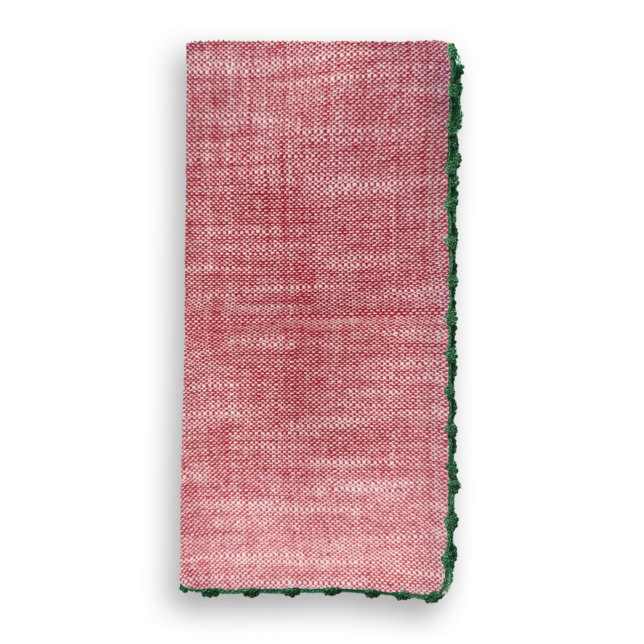Set of 2 Knotted Edge Cotton Napkins – Raspberry