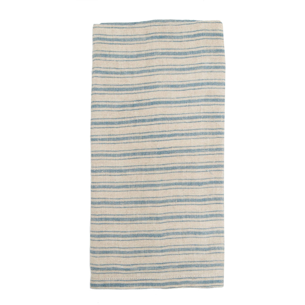 Natural and Blue Boat Stripe Kitchen Towel