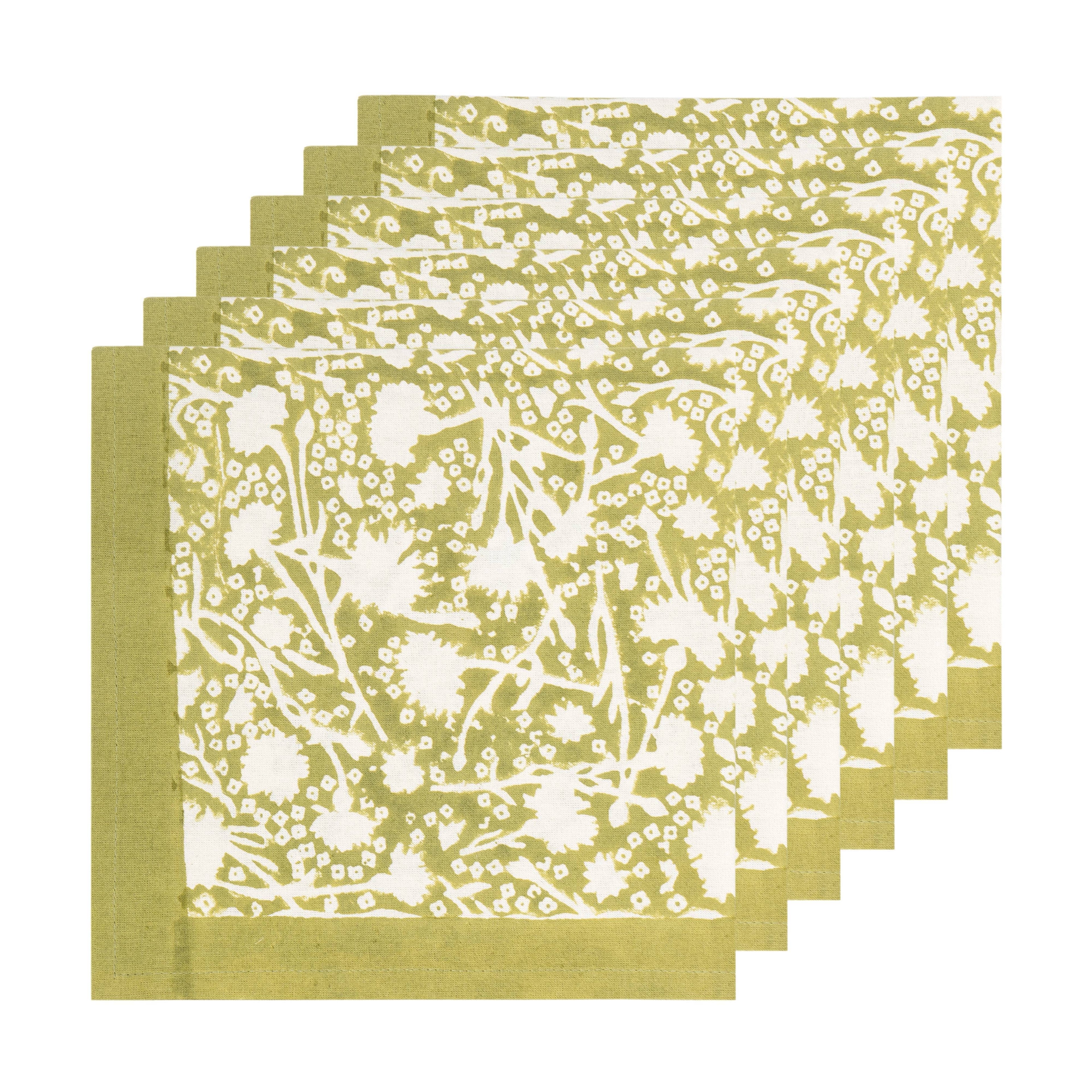 Set of 6 Meadows Vert Napkins