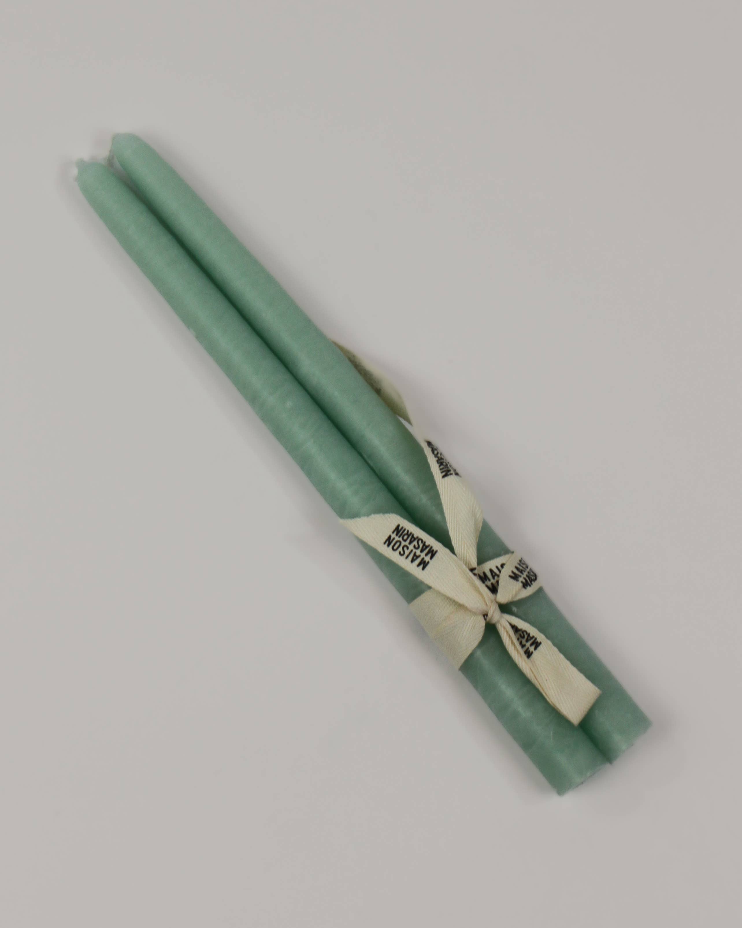 Set of 3 Handcrafted Unscented French Taper Candles – Verbena