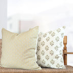 Aurora Block Print Throw Pillow - Sage