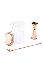 Copper Glass 4-Piece Barware Set