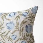 Alisa Blue Block Print Throw Pillow