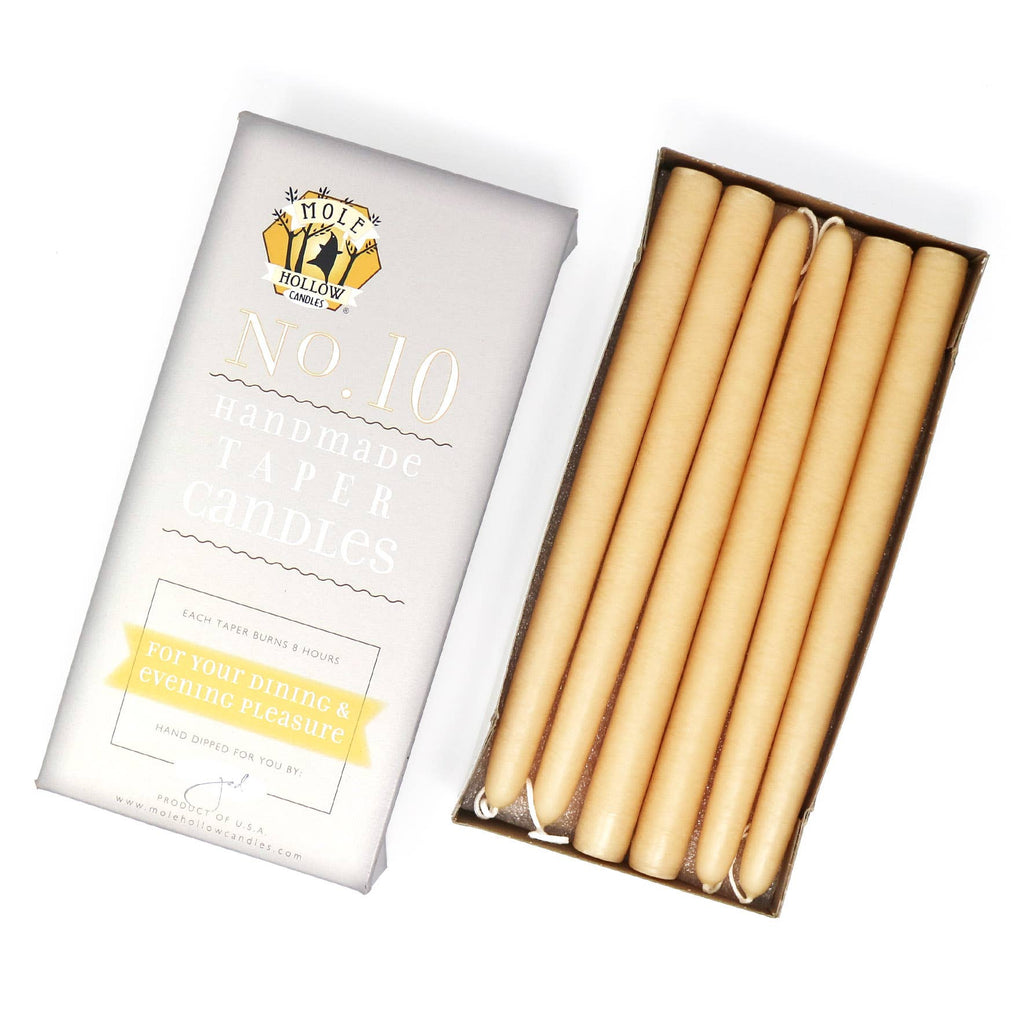 10" Hand Dipped Unscented Taper Candles - Terra Cotta