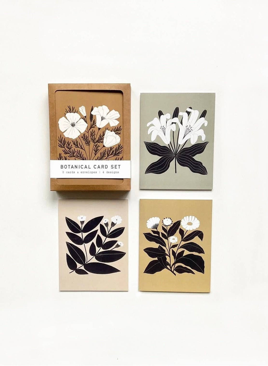 Botanical Assorted Card Set – 8 Blank Cards With Envelopes