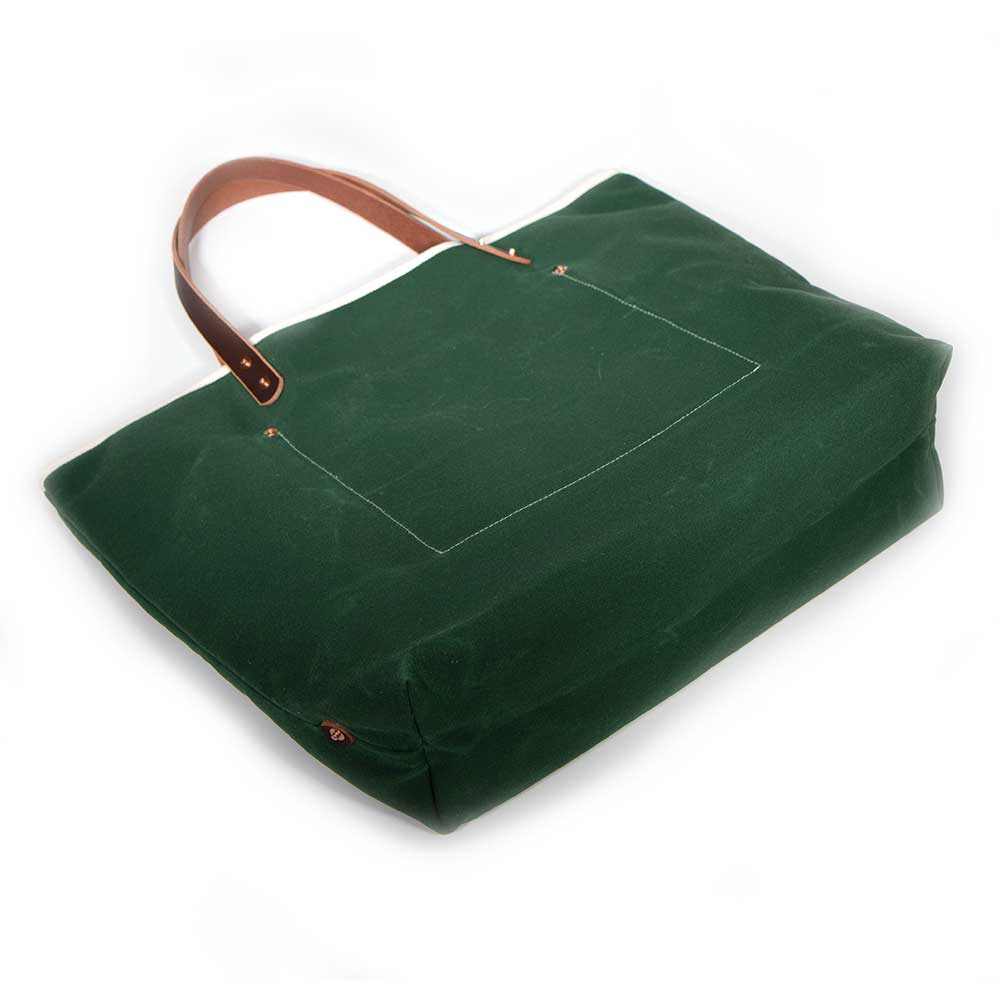 Waxed Canvas All Day Tote in Green