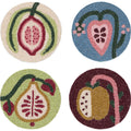 Fruity Beaded Coasters - Set of 4