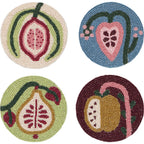 Fruity Beaded Coasters - Set of 4