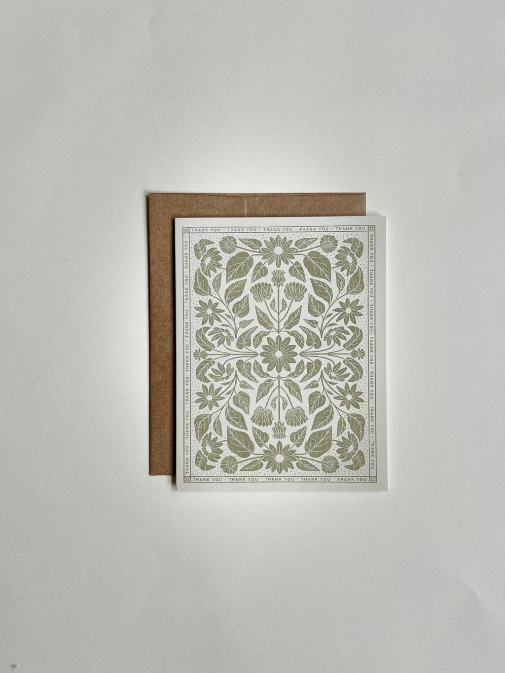 Floral Block Print Assorted Card Set – 8 Blank Cards With Envelopes