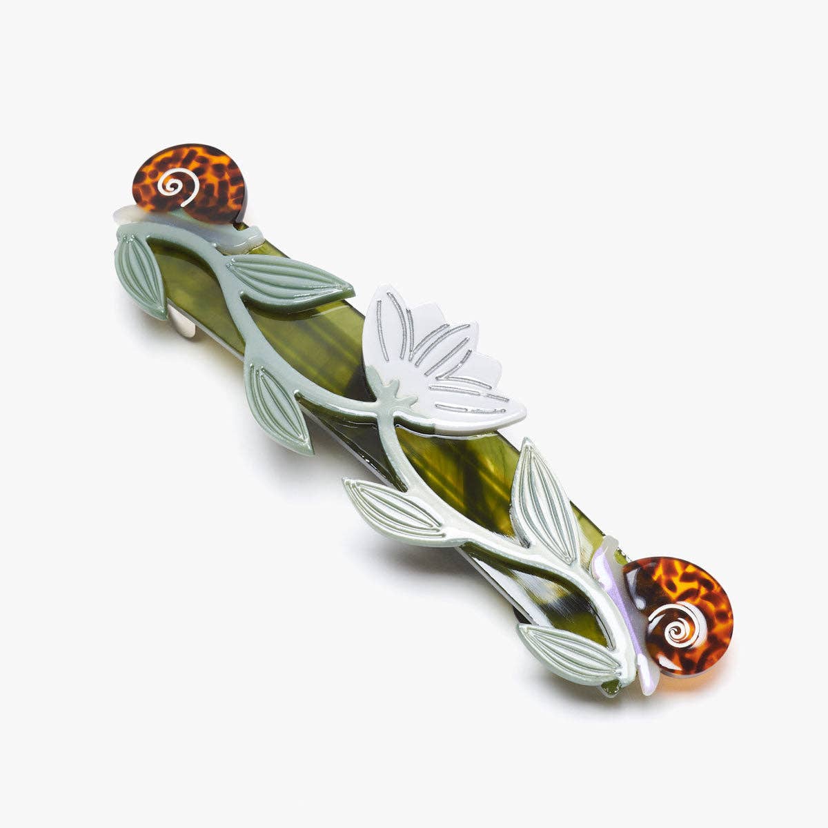 Brocéliande French Lotus + Snail Barrette