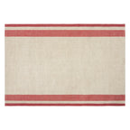 Natural and Red Stripe Kitchen Towel