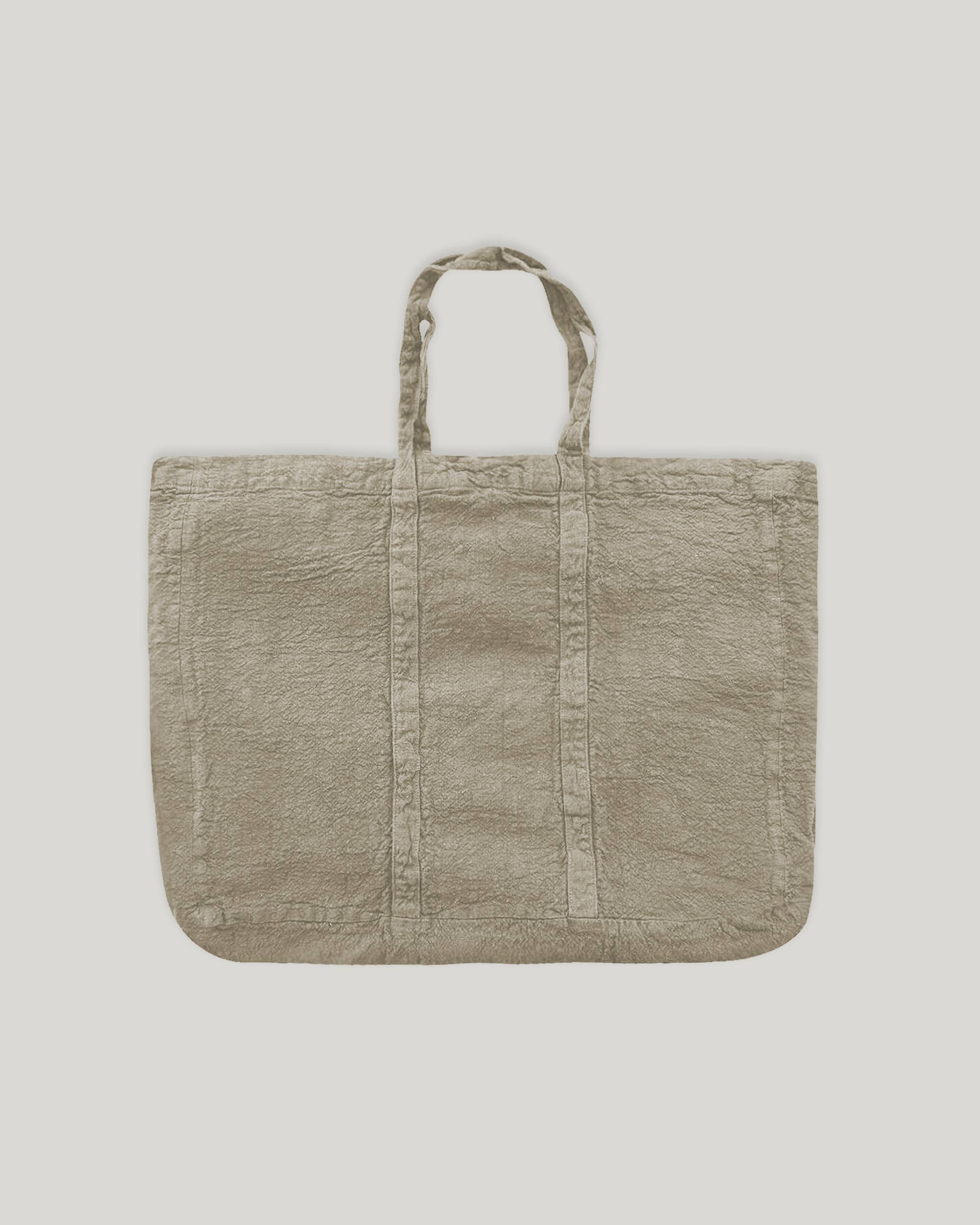 Raw Linen French Tote – Natural