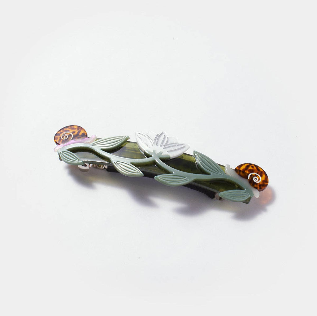 Brocéliande French Lotus + Snail Barrette