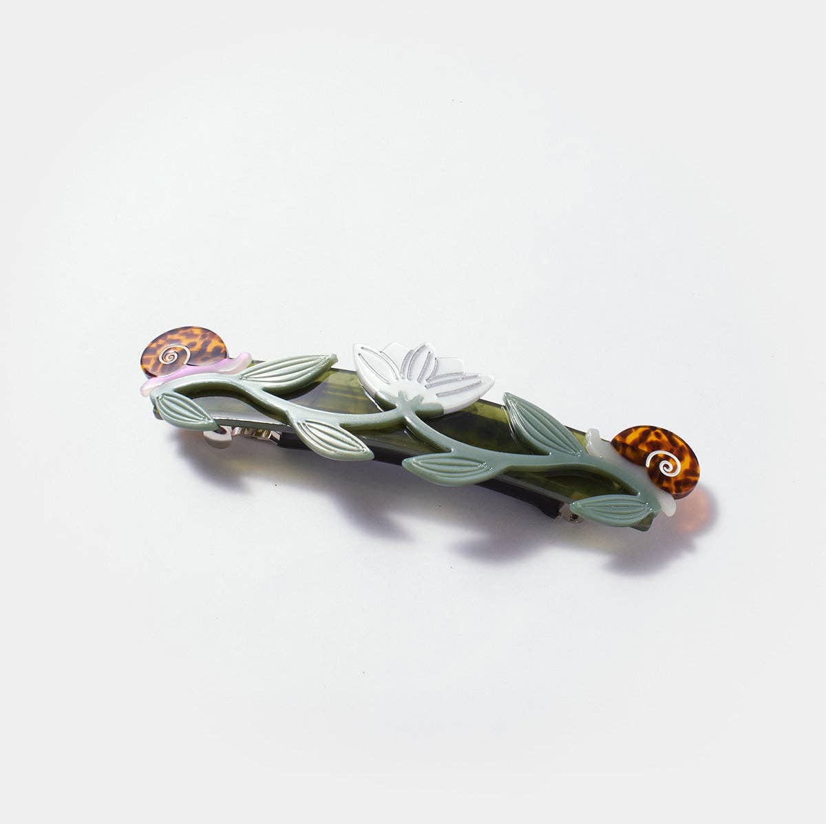 Brocéliande French Lotus + Snail Barrette