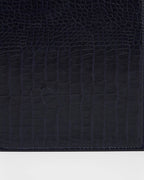 Night Sky Embroidered Large Jewelry Box in Navy Croc
