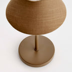 10" Cordless Portable LED Lamp – Brown Linen