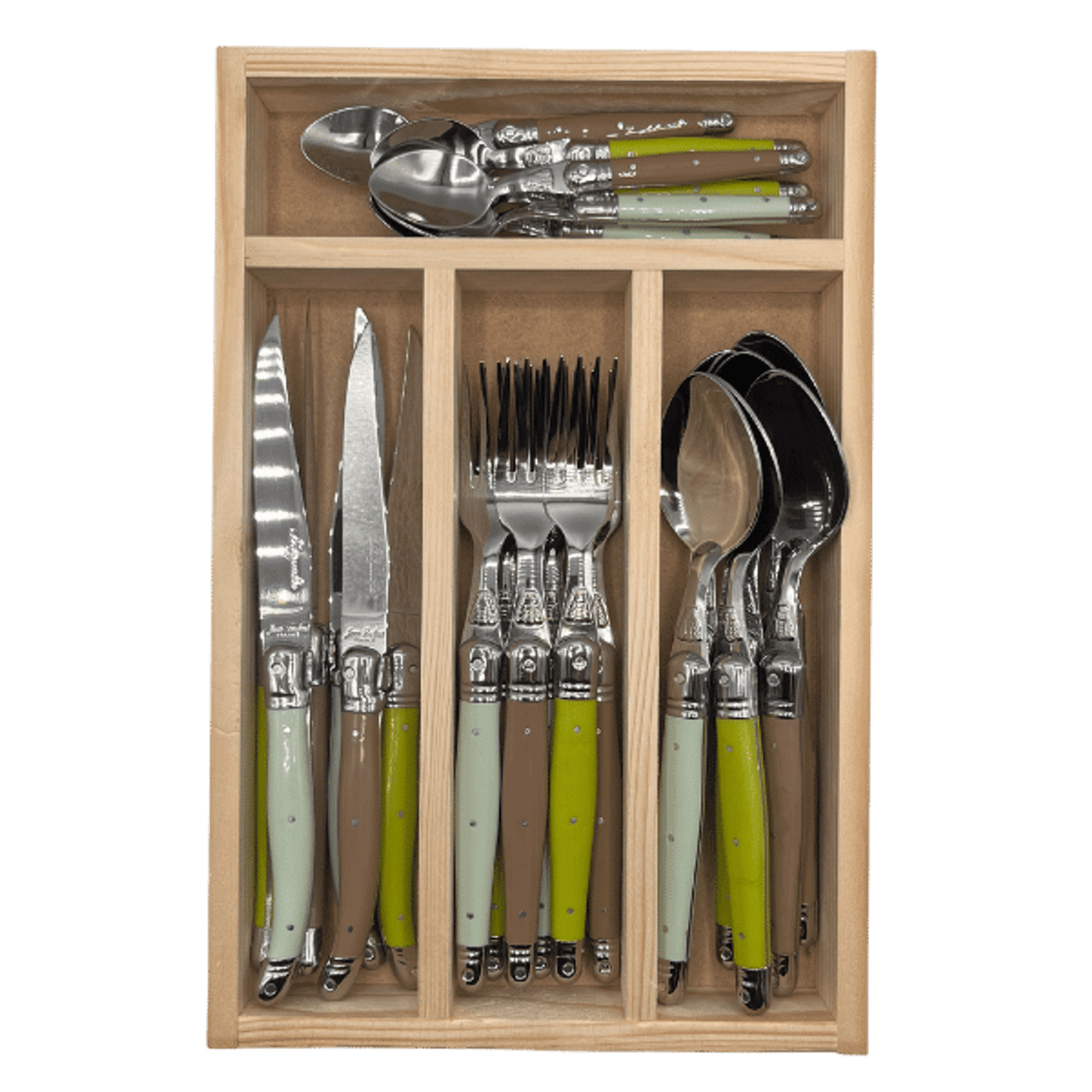 Jean Dubost 24-Piece Flatware Set – Earth Tones