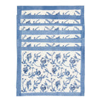 Set of 6 Handmade Granada Cornflower Blue Placemats