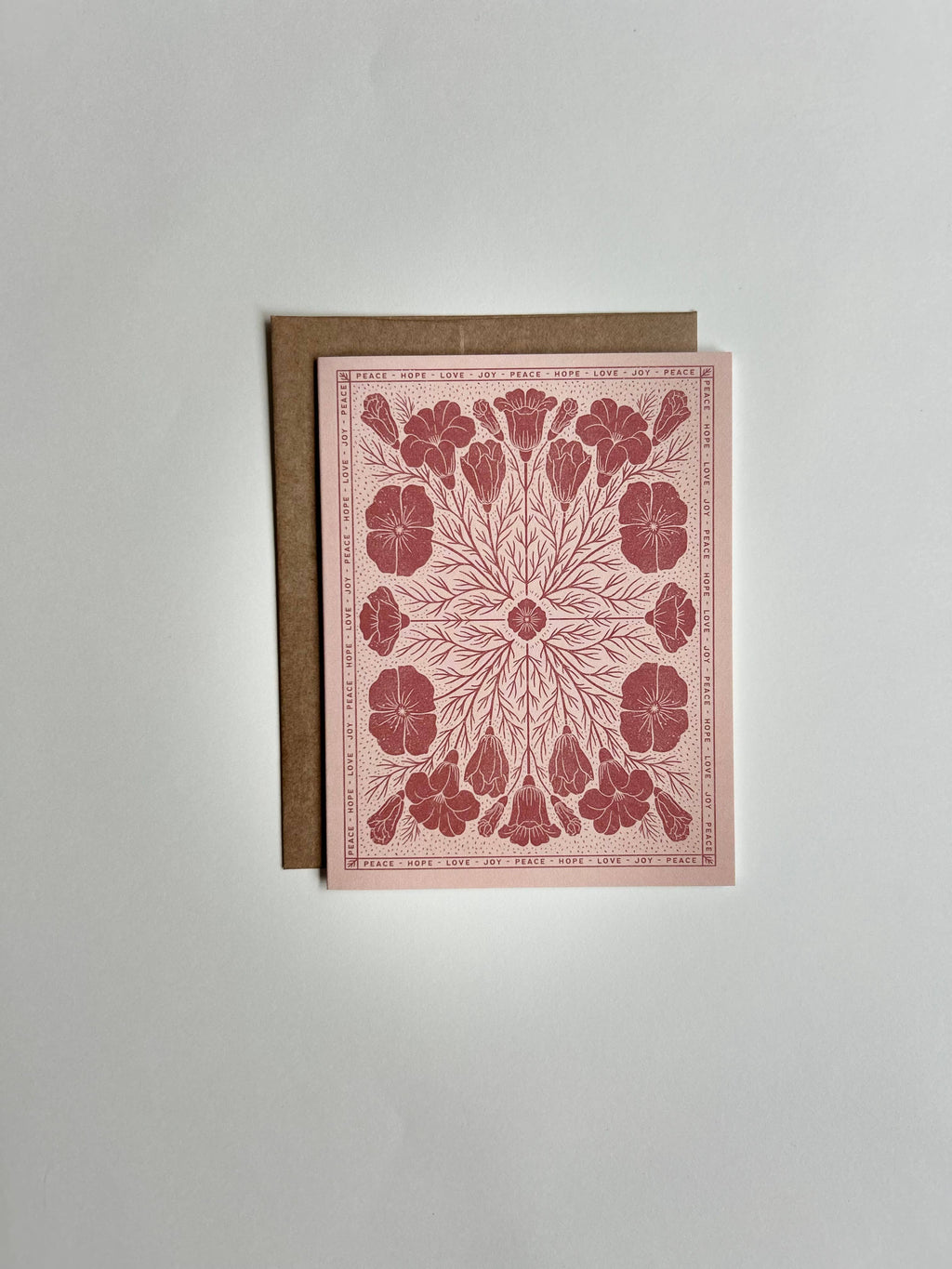 Floral Block Print Assorted Card Set – 8 Blank Cards With Envelopes