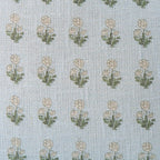 Arabella Sky Blue Block Print Pillow