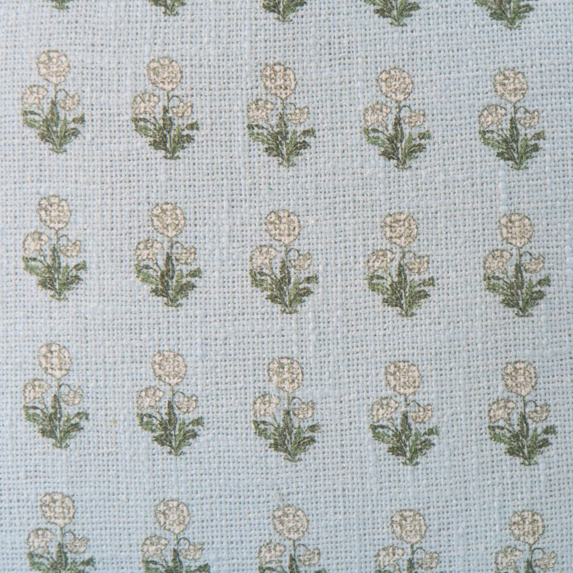 Arabella Sky Blue Block Print Pillow