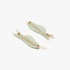 Jade Fish Barrette Hair Clip Set