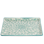 White and Green Handmade Ceramic Tray