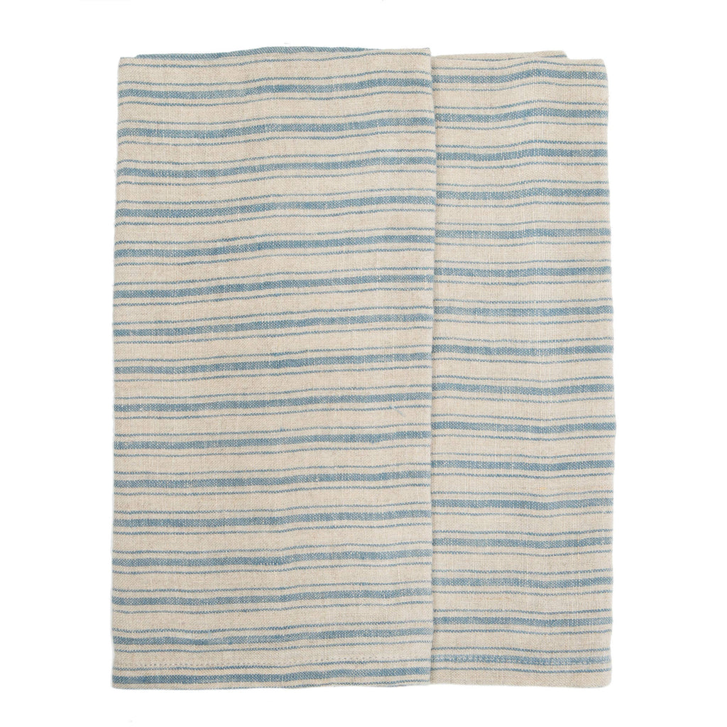 Natural and Blue Boat Stripe Kitchen Towel