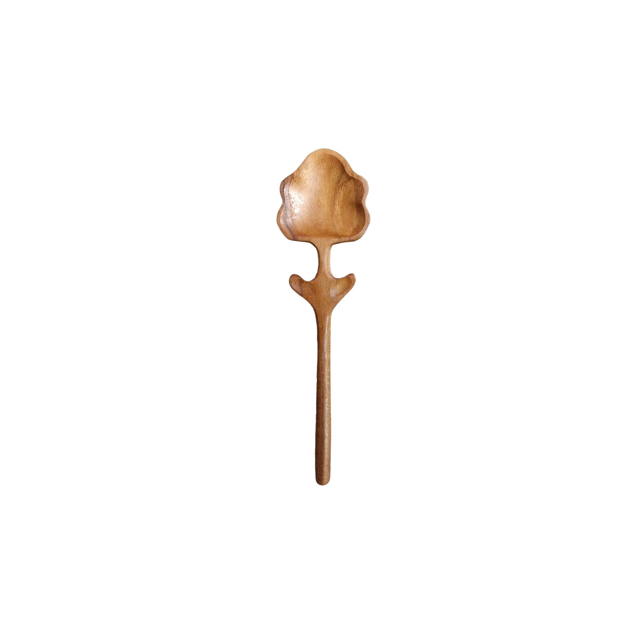 Teak Flower Shaped Spoon