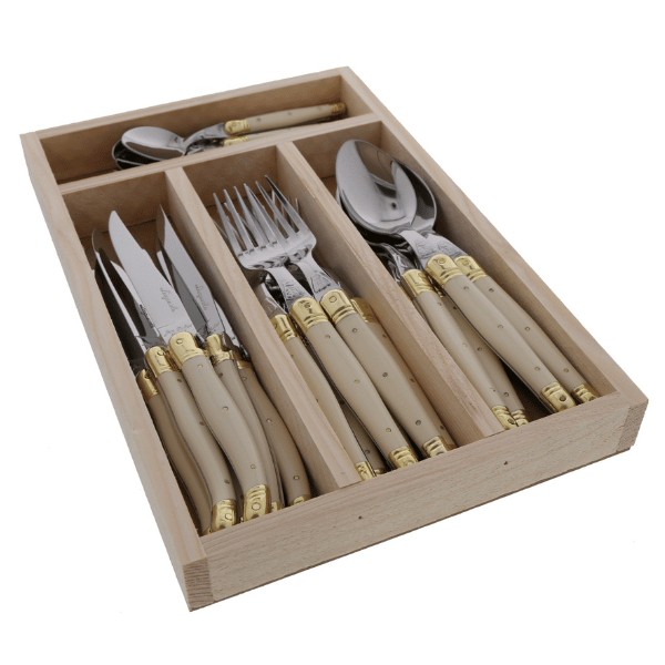 Jean Dubost 24-Piece Flatware Set – Ivory