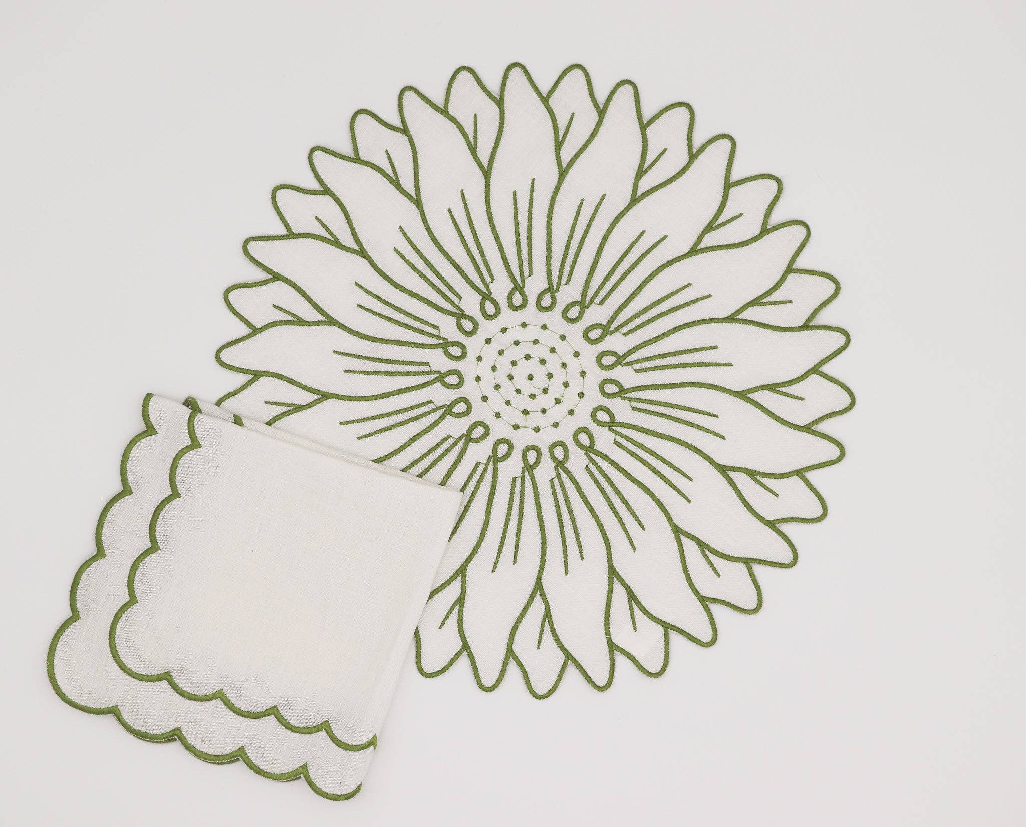 Olive Bloom Napkin - Set of 4