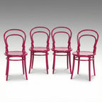 Rare Authentic Fushia Bentwood Chairs