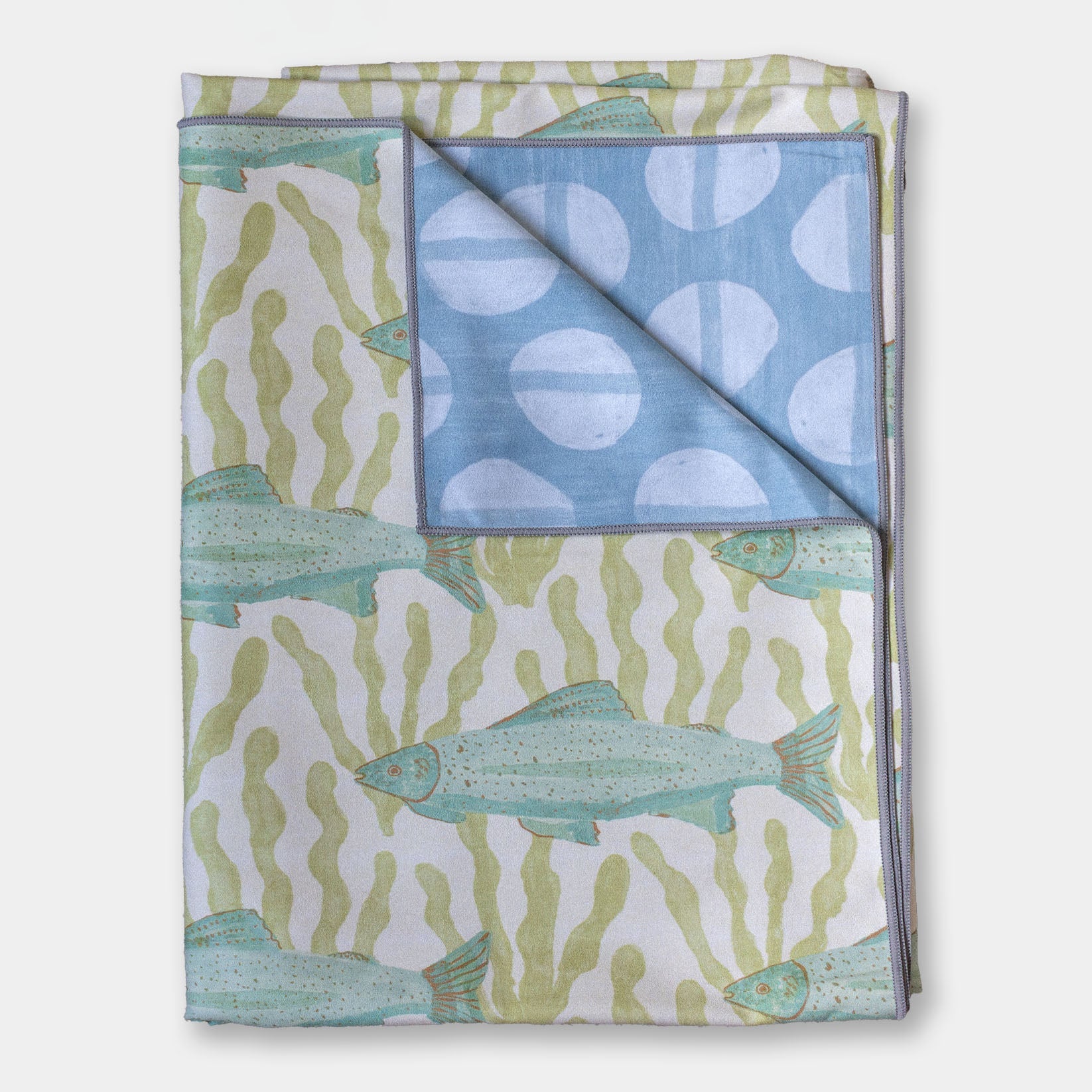 Artist Designed Towels "Brooks"  Seafoam