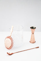 Copper Glass 4-Piece Barware Set