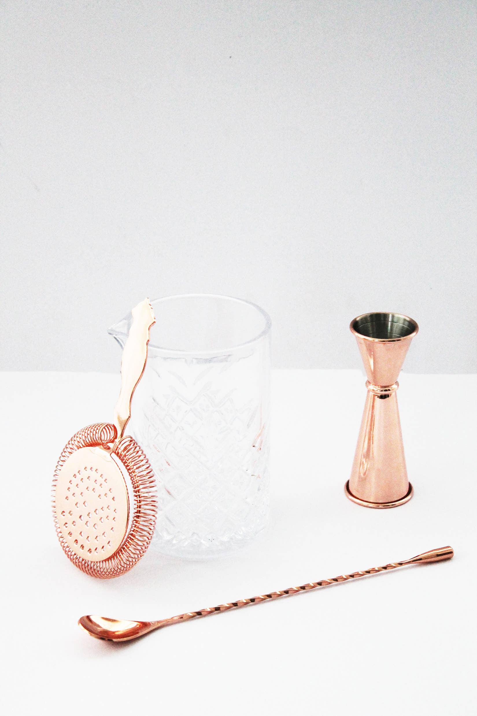 Copper Glass 4-Piece Barware Set