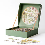 500-Piece Round Jigsaw Puzzle - Flower Clock