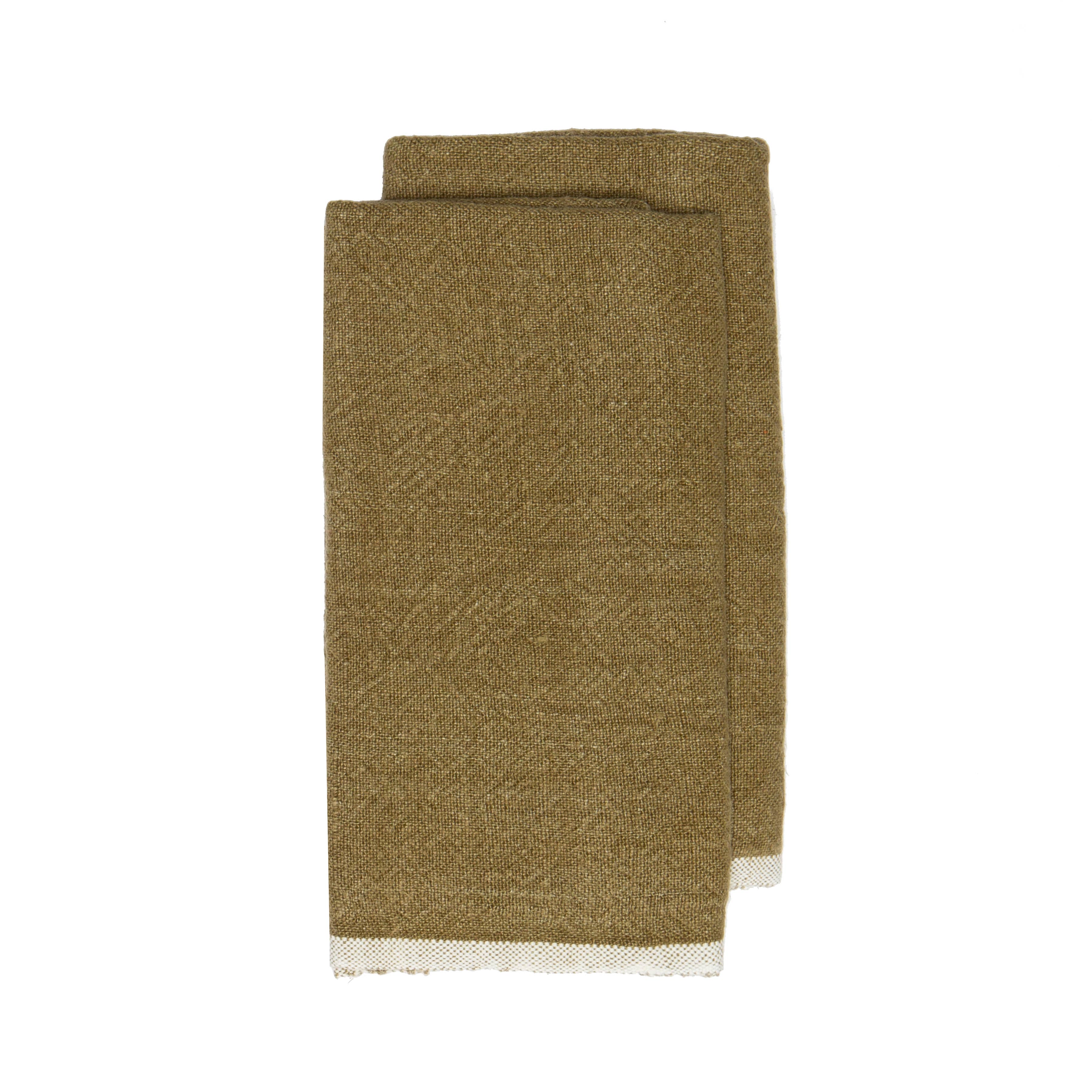 Chunky Linen Dish Towels – Forest Green