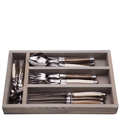 Jean Dubost 24-Piece Flatware Set – Linen