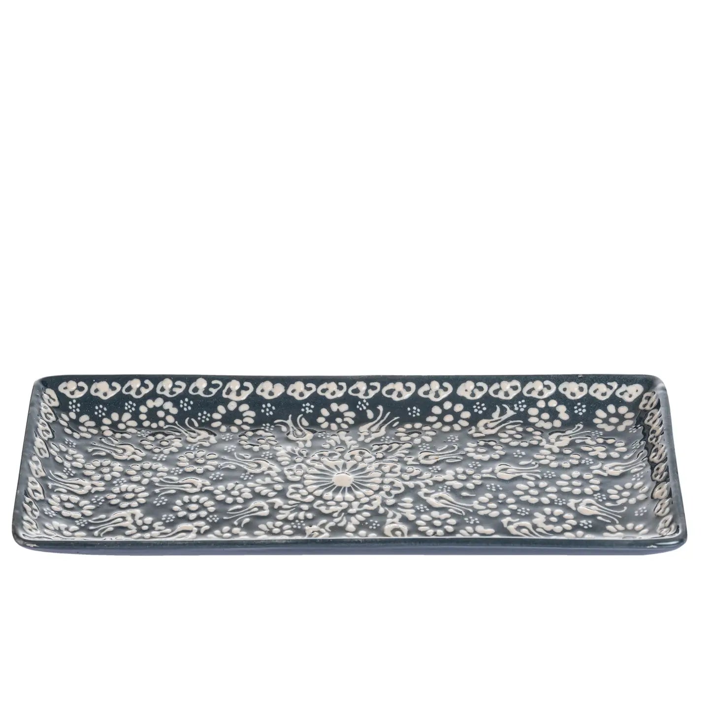 Blue Handmade Ceramic Serving Tray - Small