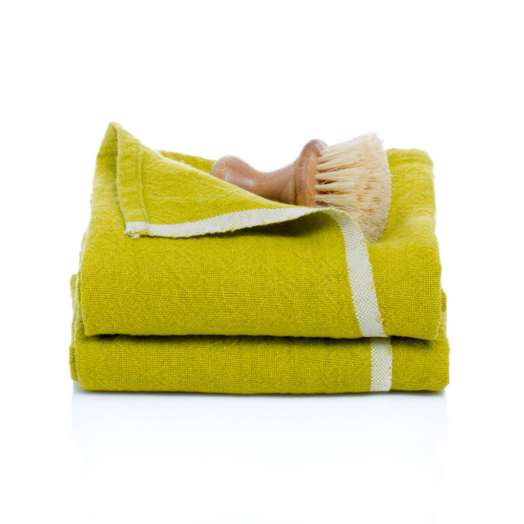 Set of 2 Chunky Linen Dish Towels – Lime